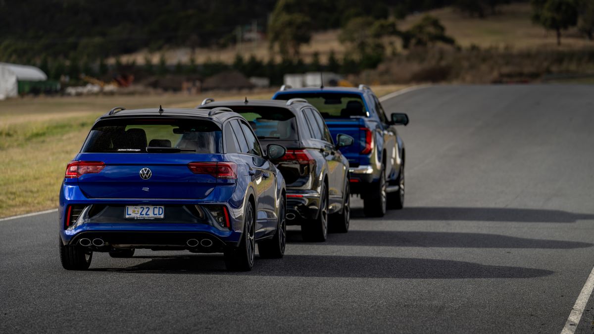 2023 Volkswagen T-Roc R together with 2 other cars