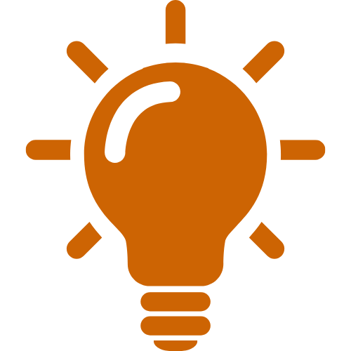 Color orange light bulb | Classroom Workshop icon